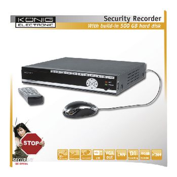 SEC-DVR504 Beveiligings dvr met 500gb harde schijf Verpakking foto